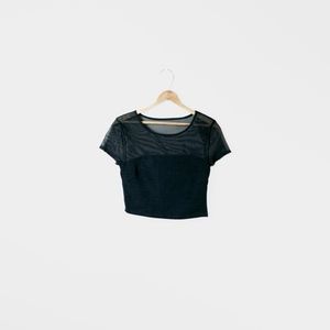 UO // Black Crop Top